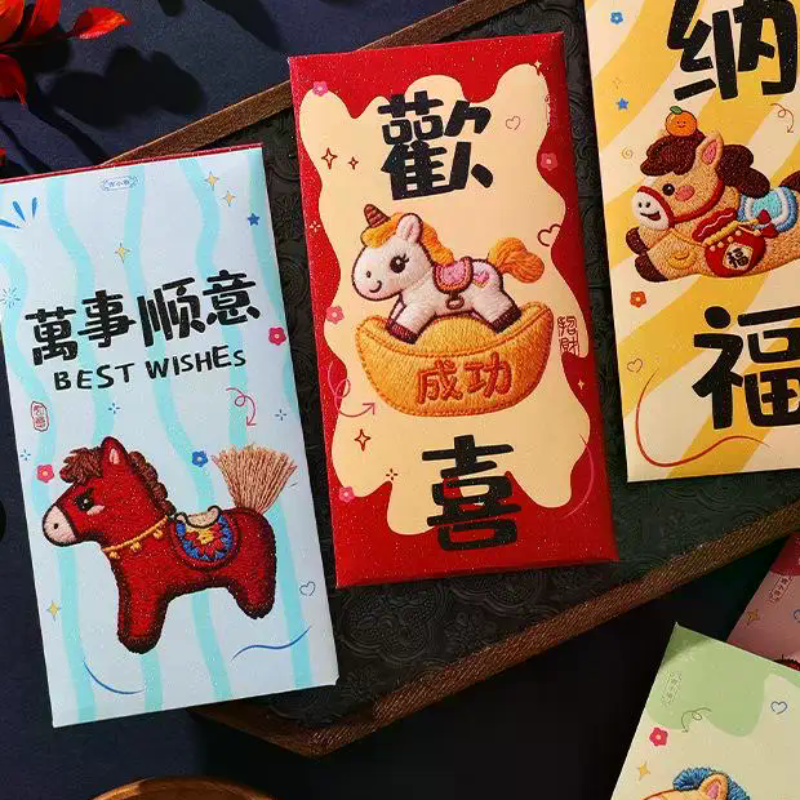 Embroidery Red - 6Pcs Cartoon Three Dimensional Imitation Embroidery