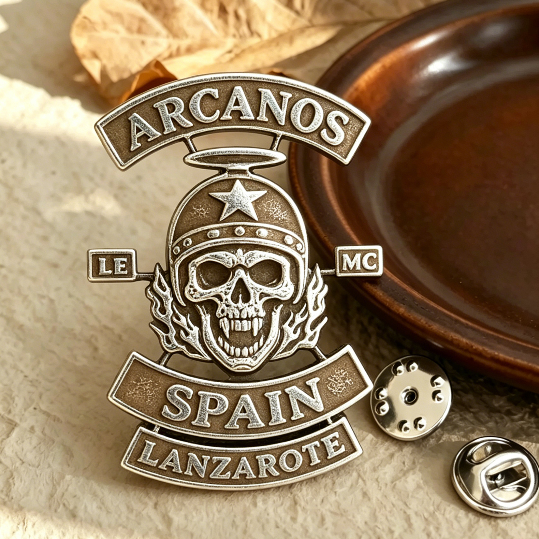 Embroidery Name - Personalized Laser Engraved Stainless Steel Pin