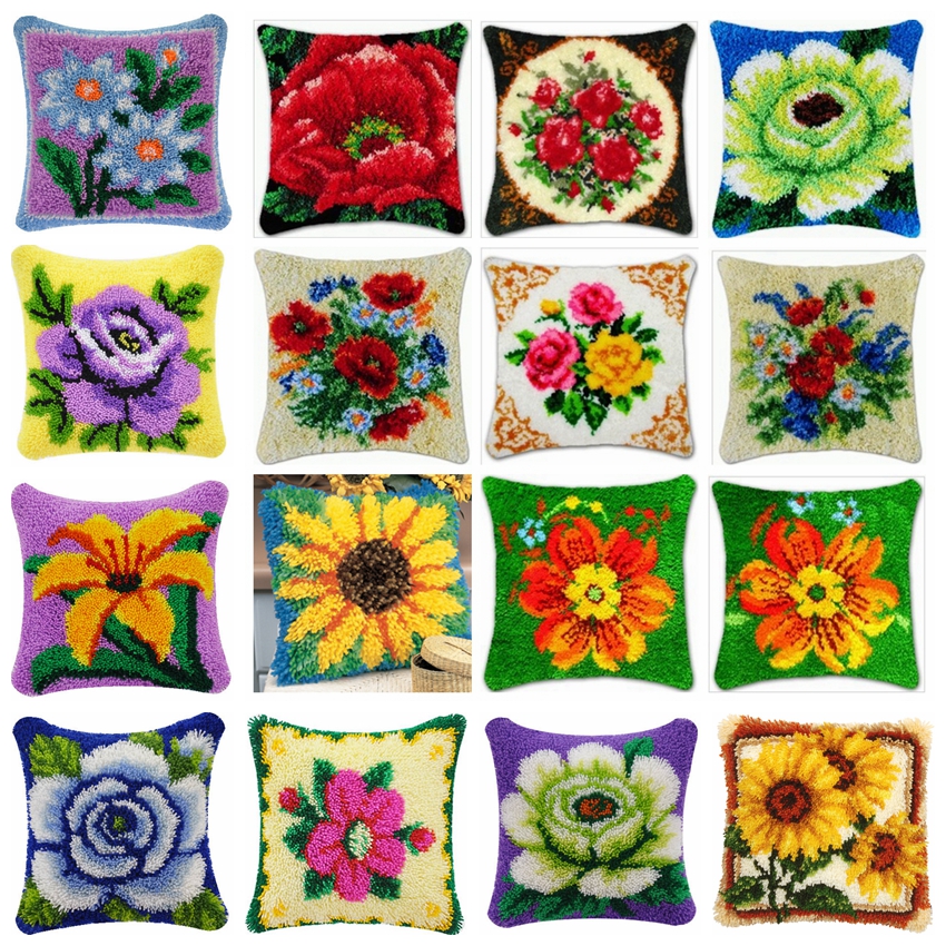 Printed Embroidery Kit - Flowers Plants Series Latch Hook Kit