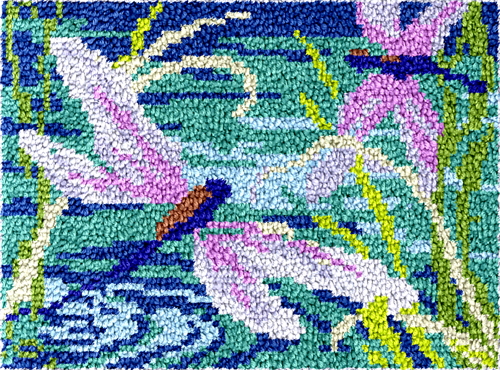 Printed Embroidery Kit - Dragonfly DT 2394 Embroidery Canvas Latch