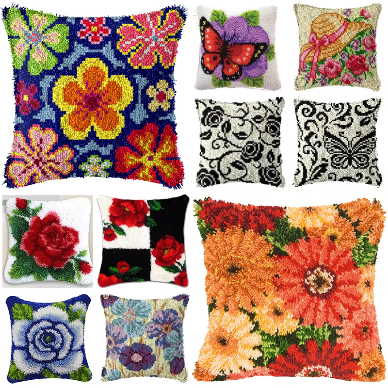 Printed Embroidery Kit - European Retro Flower Latch Hook Kits