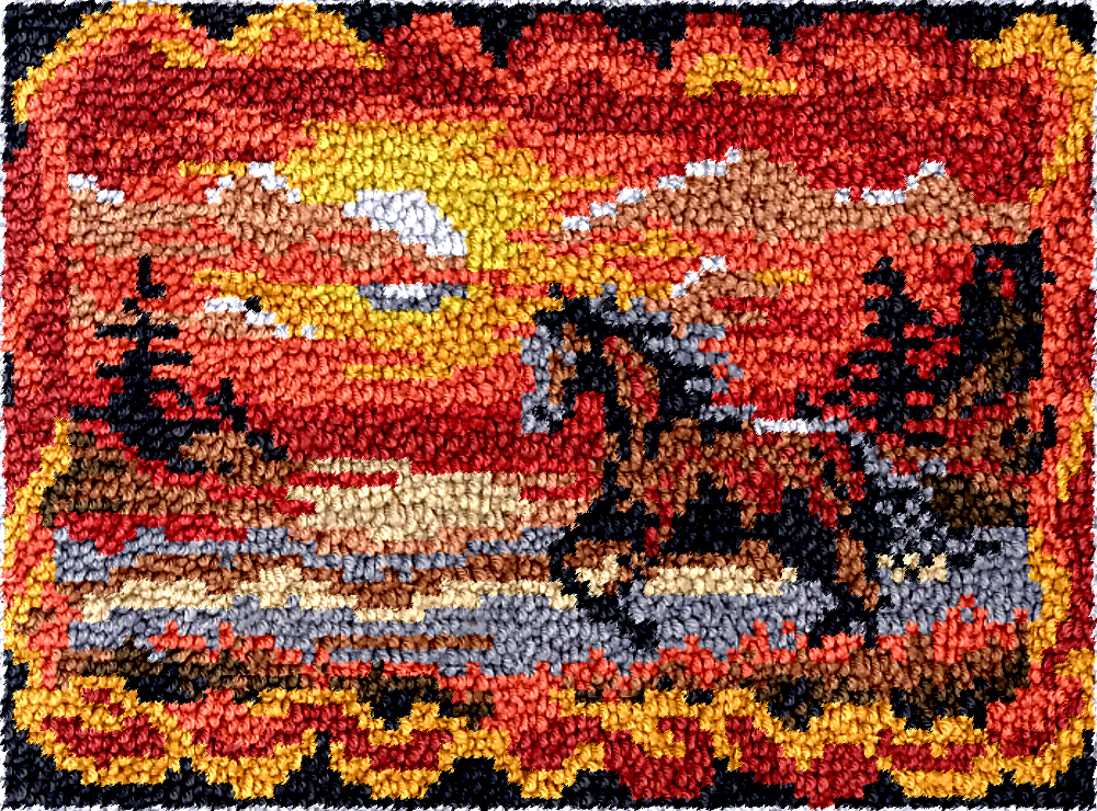 Printed Embroidery Kit - Horse DT2395 Embroidery Canvas Latch Hook