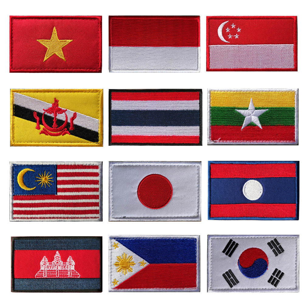 Southeast Asian Flag Embroider - Embroidery In Indonesia review and price