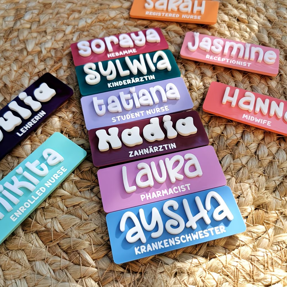 Personalized Name Brooch Badge - Embroidery Name review and price