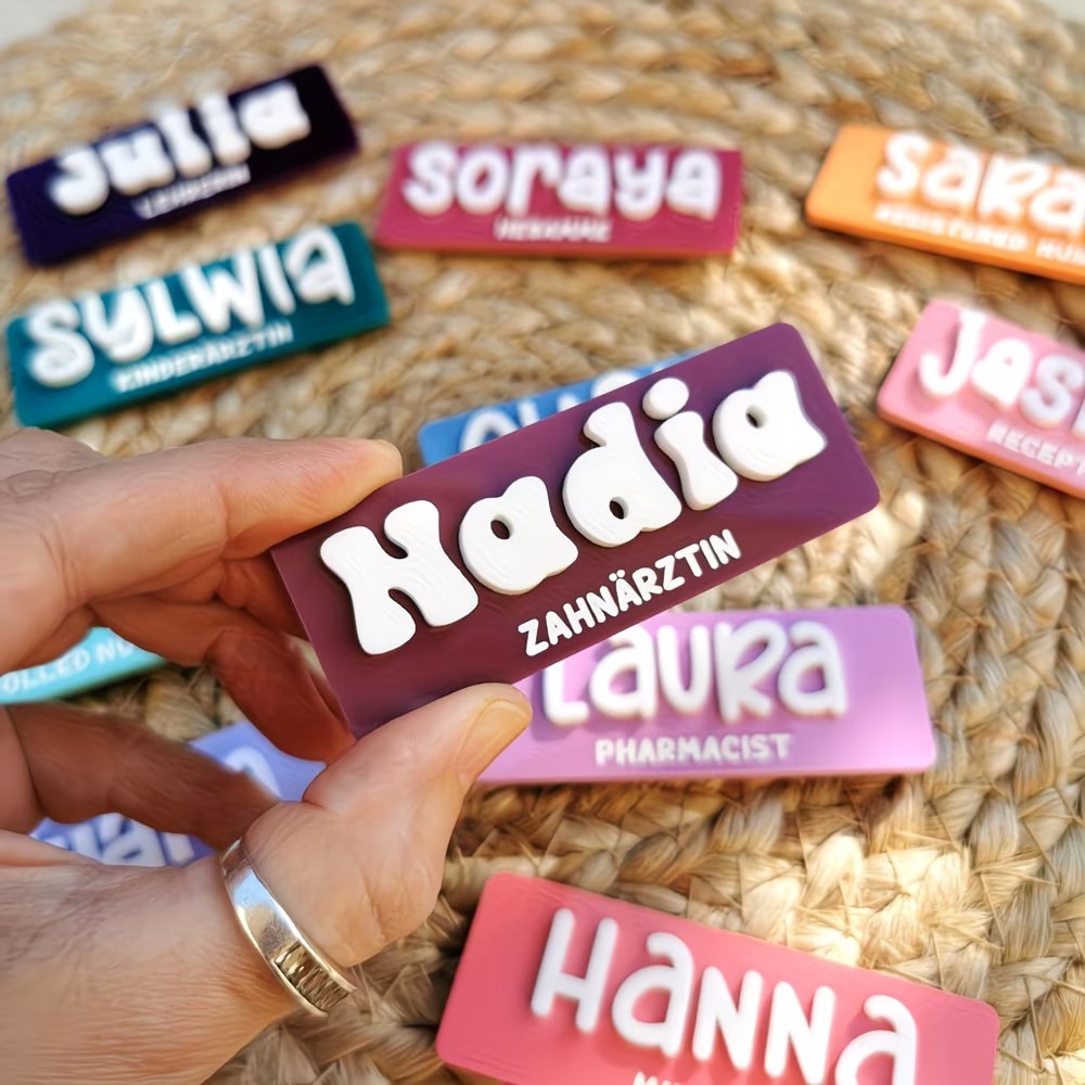 Personalized Name Brooch Badge - Embroidery Name review and price