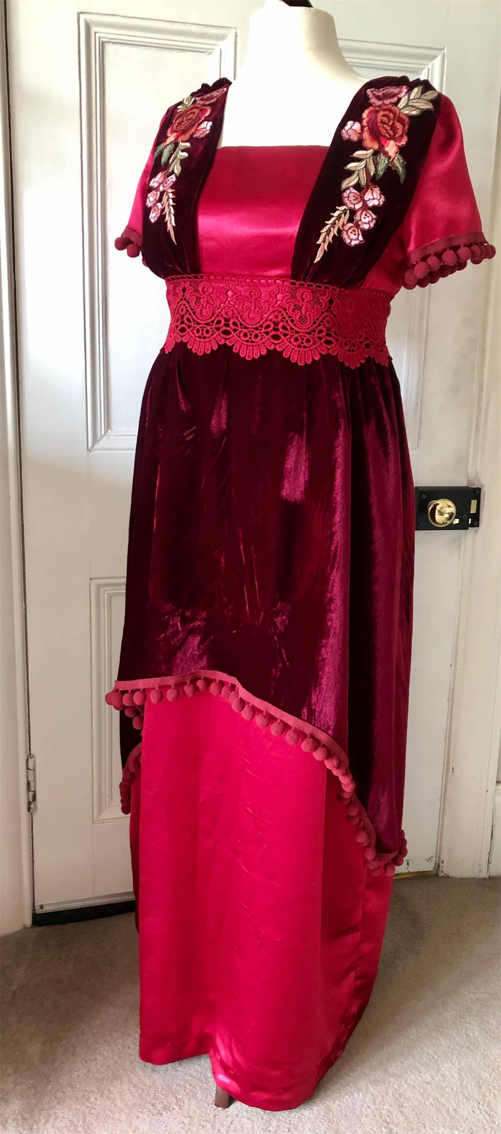 Victorian Edwardian Downton Ab - Embroidery Red review and price