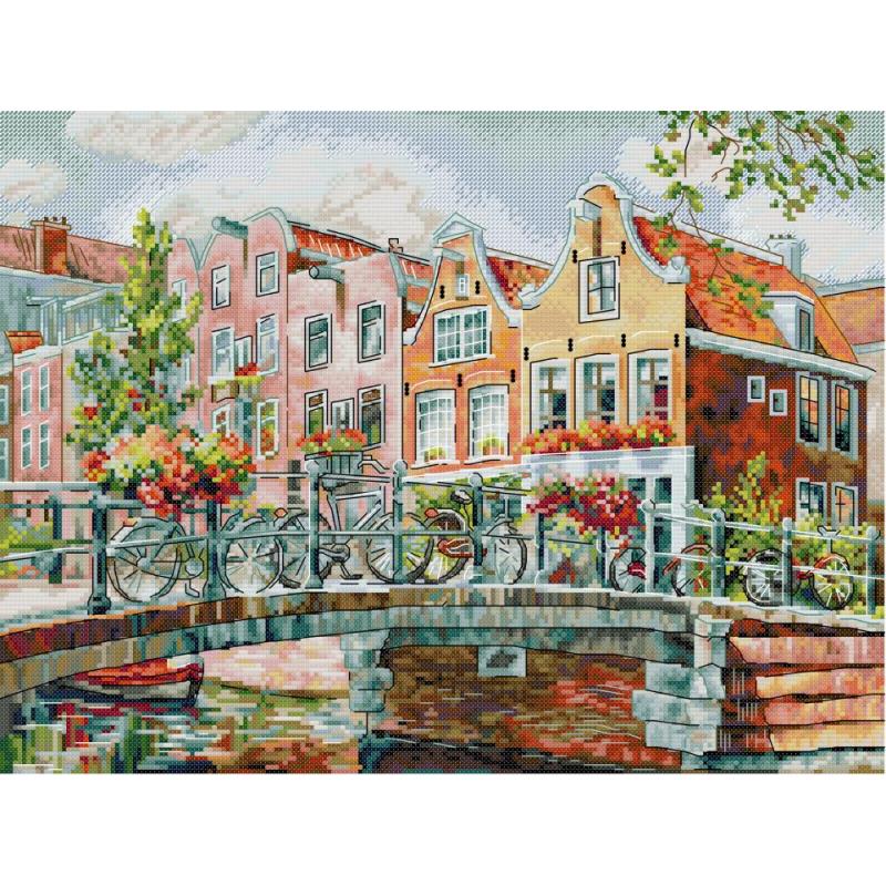 Amsterdam Canals Scenic Patter - Embroidery Artist review and price