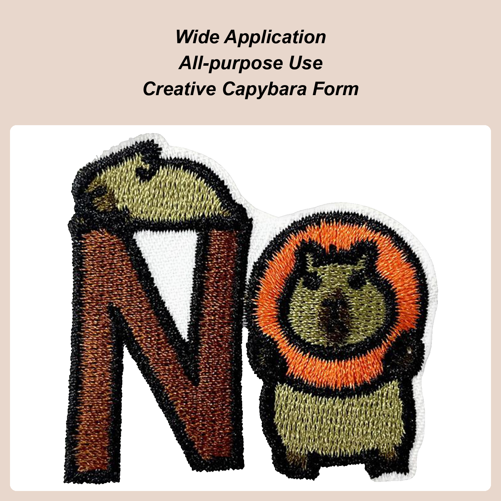 Iron On Patches Animals Capyba - Embroidery Backpack Kit review and price