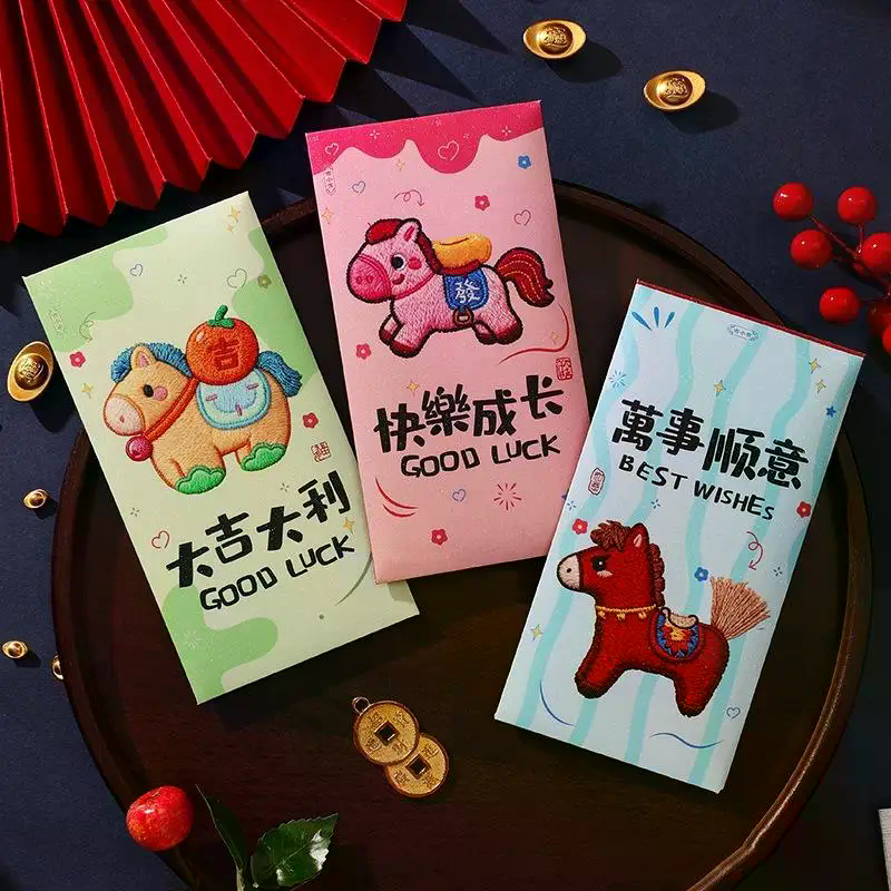 6Pcs Cartoon Three Dimensional - Embroidery Red review and price