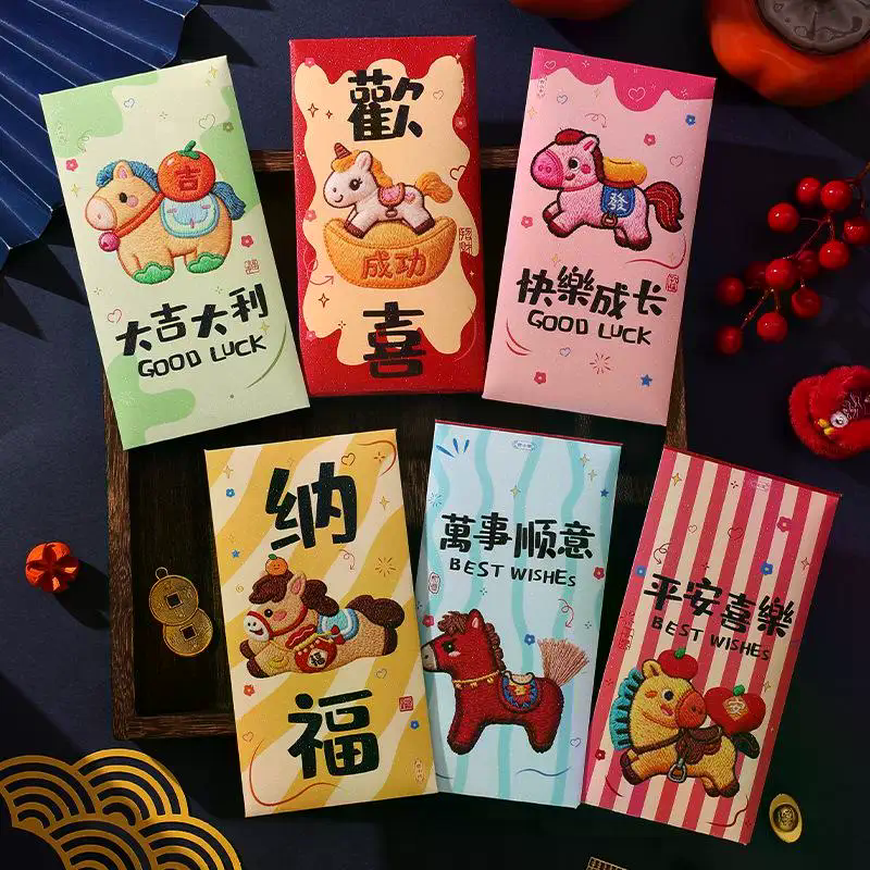 6Pcs Cartoon Three Dimensional - Embroidery Red review and price
