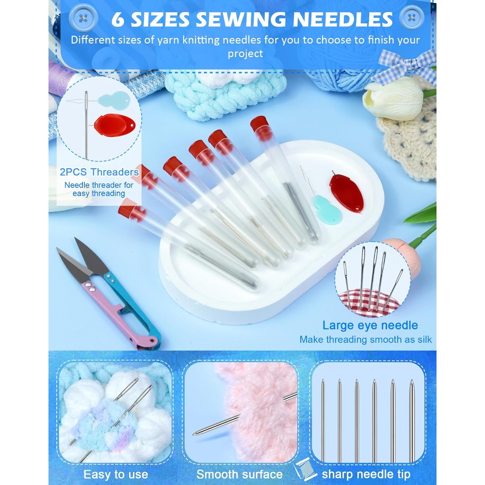 60 PCS Steel Sewing Needles Se - Embroidery And Quilting review and price