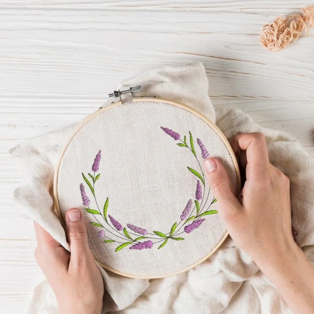 4 Sheets Lavender Flower Butte - Embroidery Cloth review and price