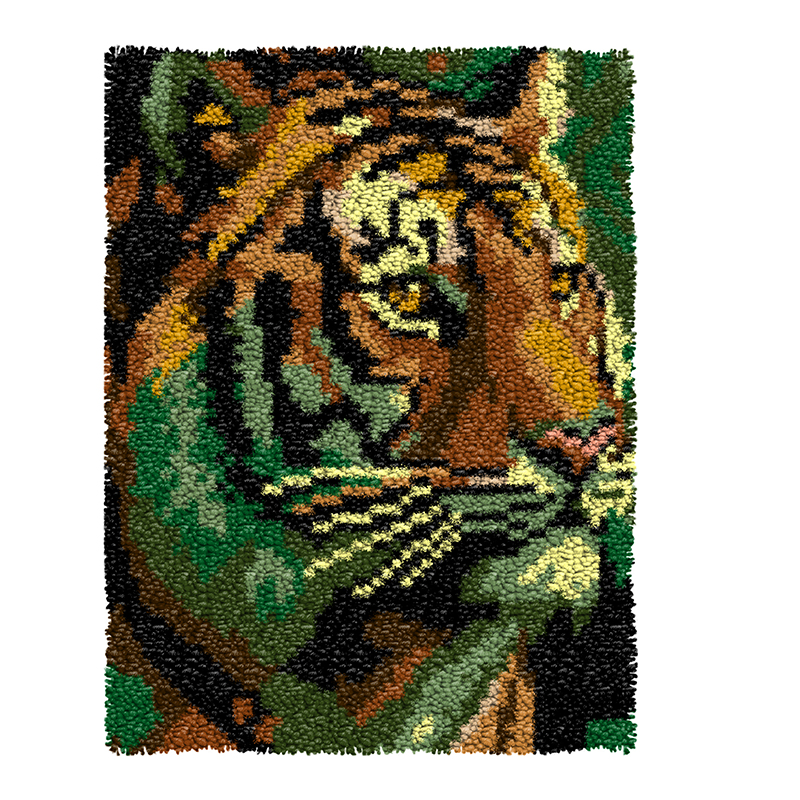 Christmas Animals Hook Rug Kit - Printed Embroidery Kit review and price