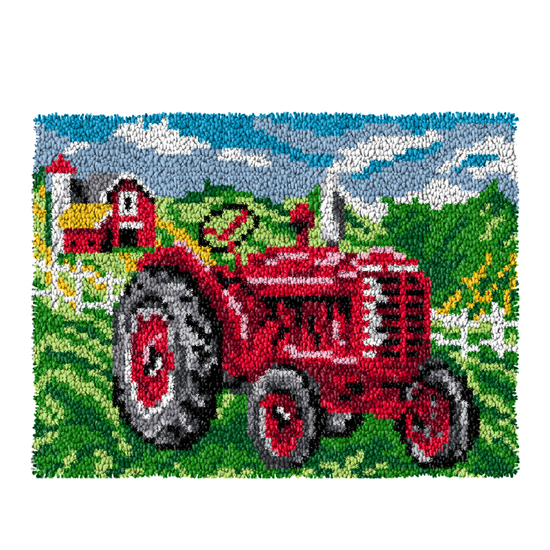 Christmas Animals Hook Rug Kit - Printed Embroidery Kit review and price