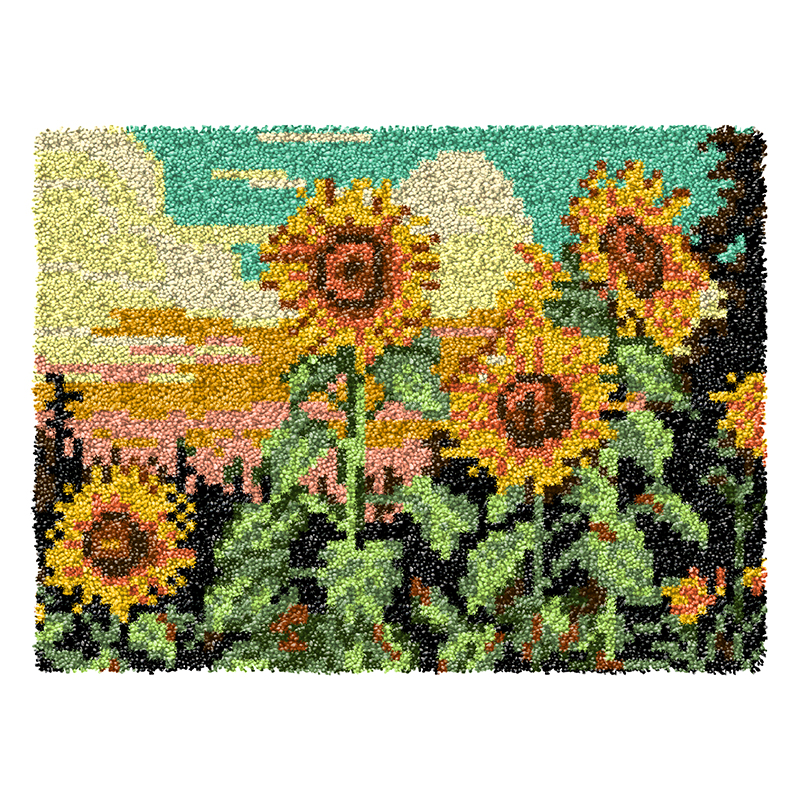 Christmas Animals Hook Rug Kit - Printed Embroidery Kit review and price