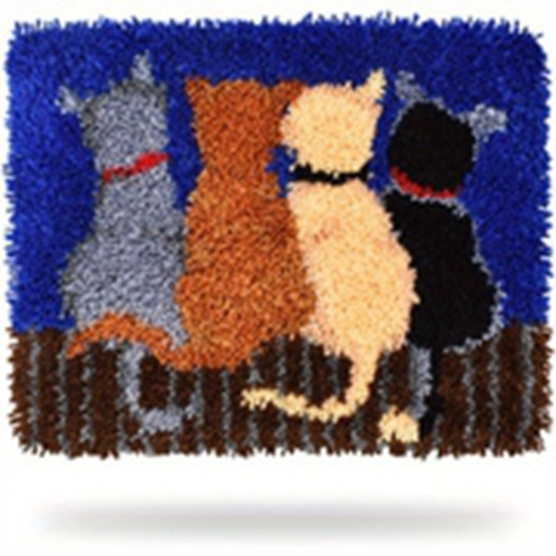 Animal Cartoon Latch Hook Embr - Printed Embroidery Kit review and price