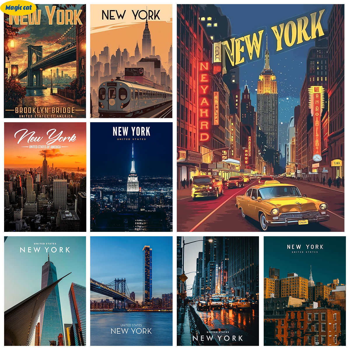 New York City Scenery DIY Diam - Embroidery York review and price
