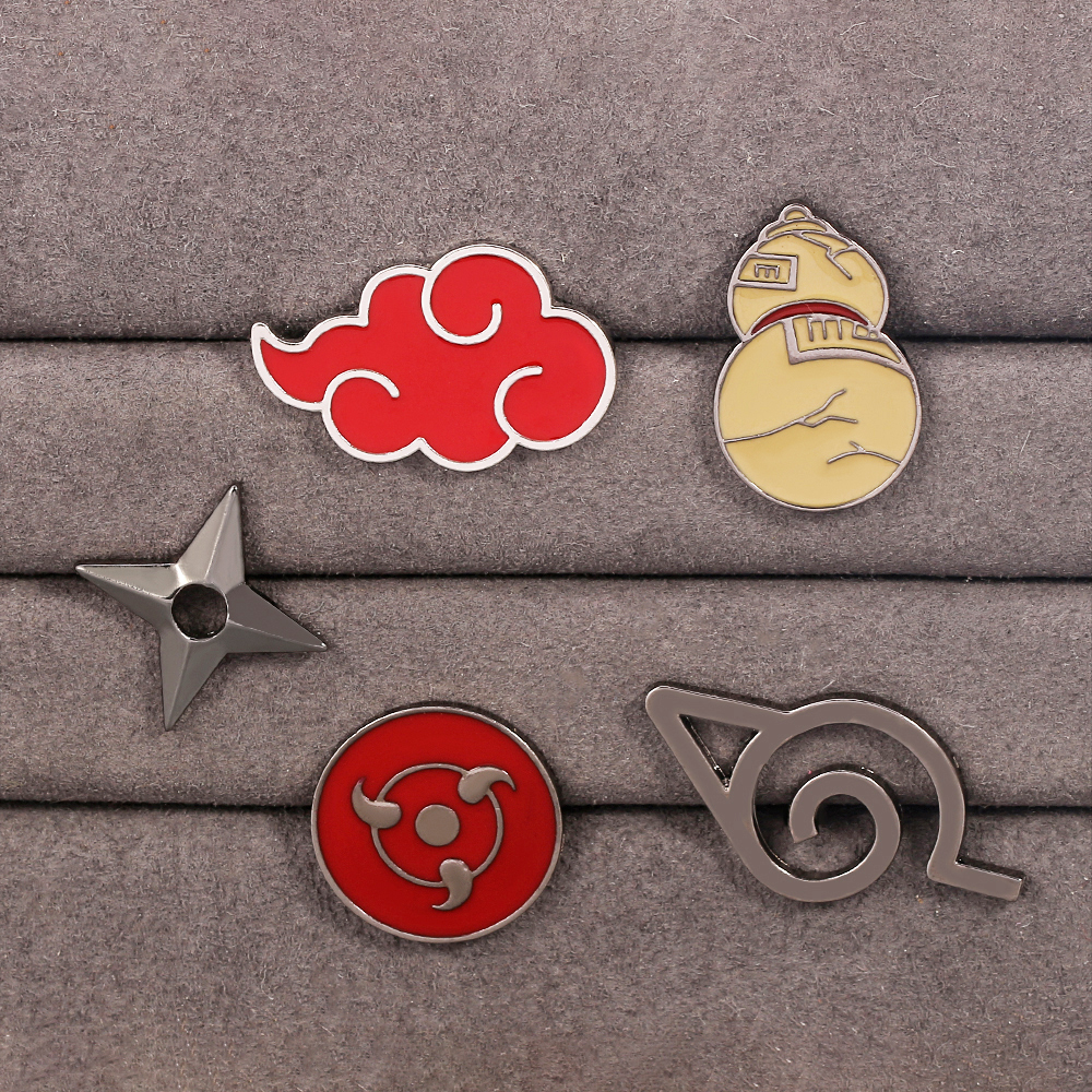 Naruto Akatsuki Brooch Pin Kon - Embroidery Red review and price