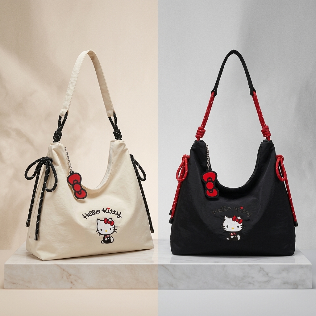 Hello Kitty Knot Canvas Tote B - Embroidery Bag review and price