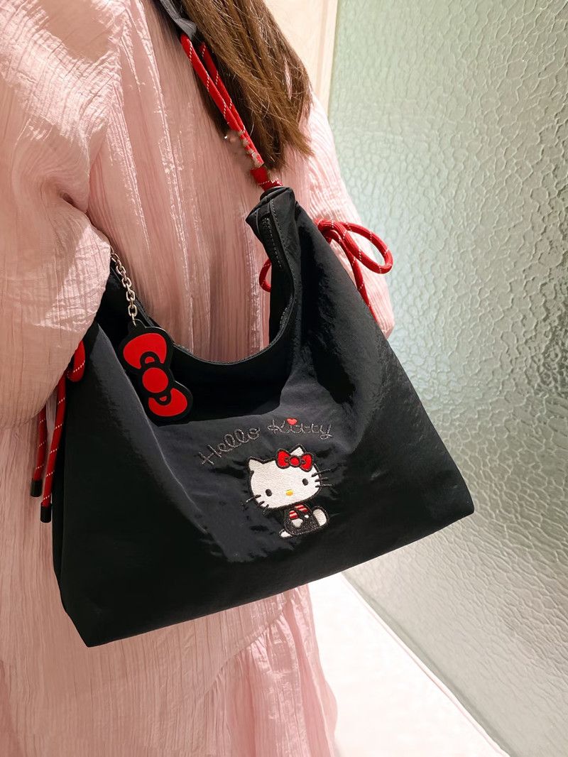 Hello Kitty Knot Canvas Tote B - Embroidery Bag review and price