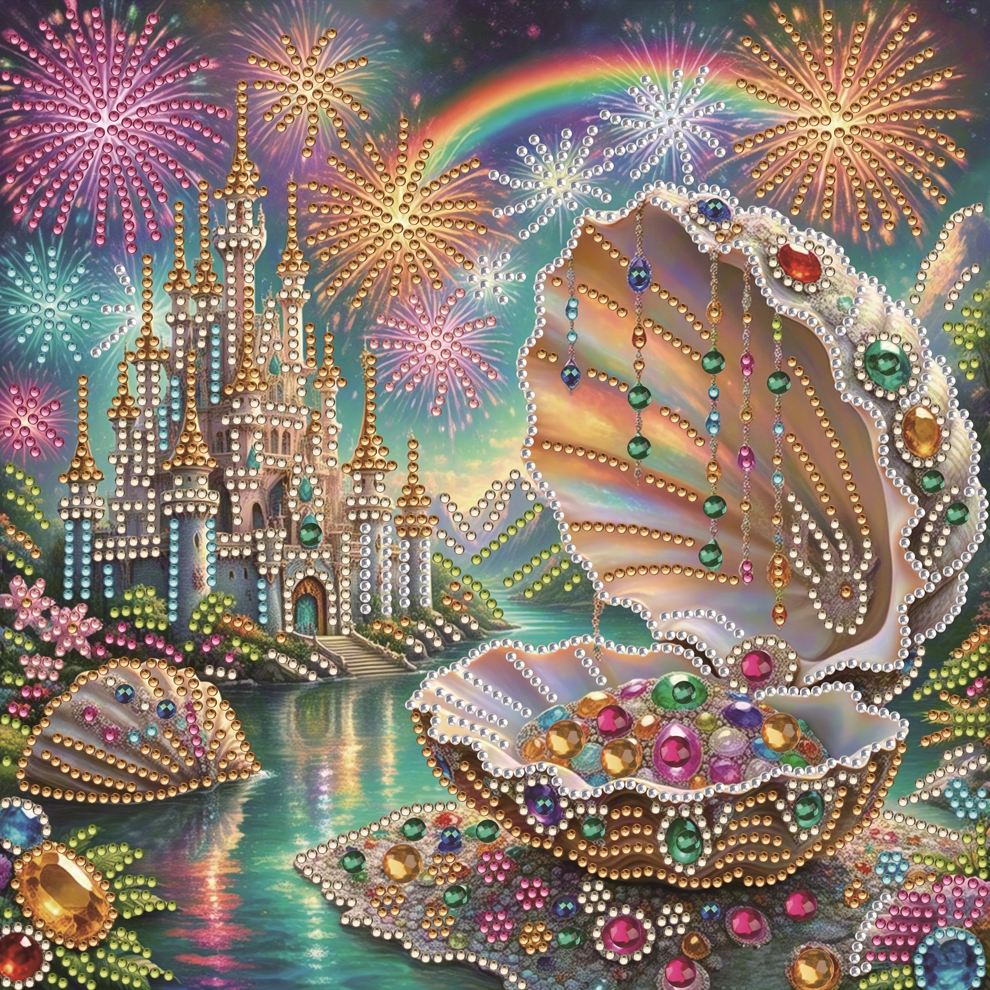 1pc - Shell Pattern Diamond Pa - Printed Embroidery Kit review and price