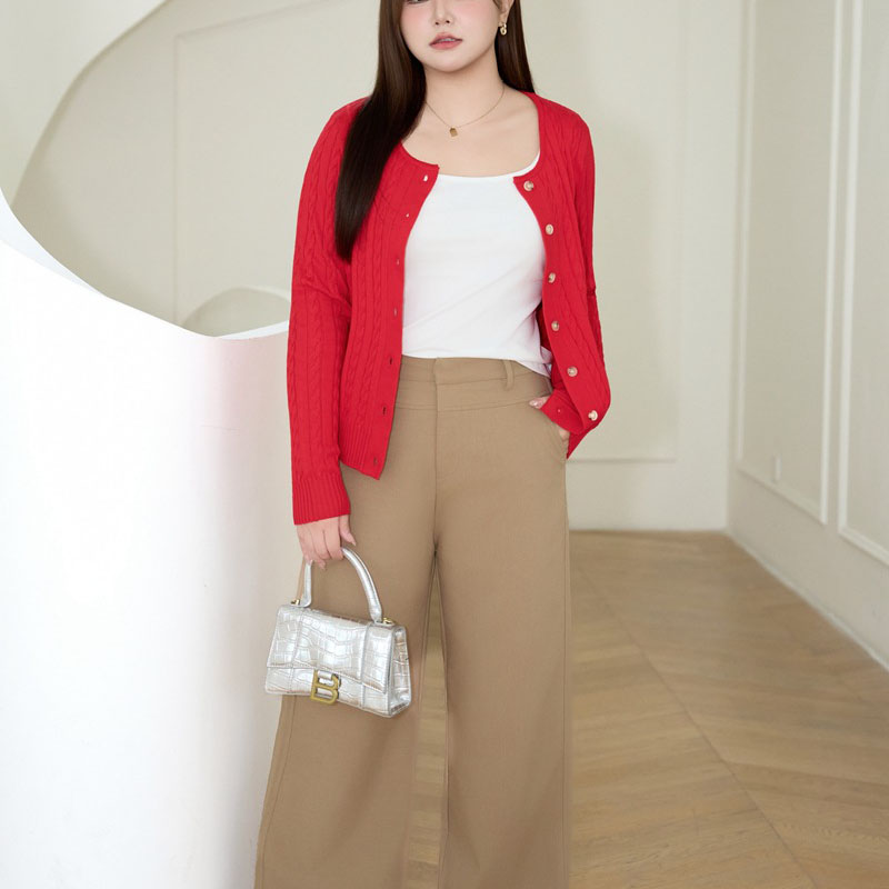 Fashion Plus Size Women's Swea - Embroidery Red review and price