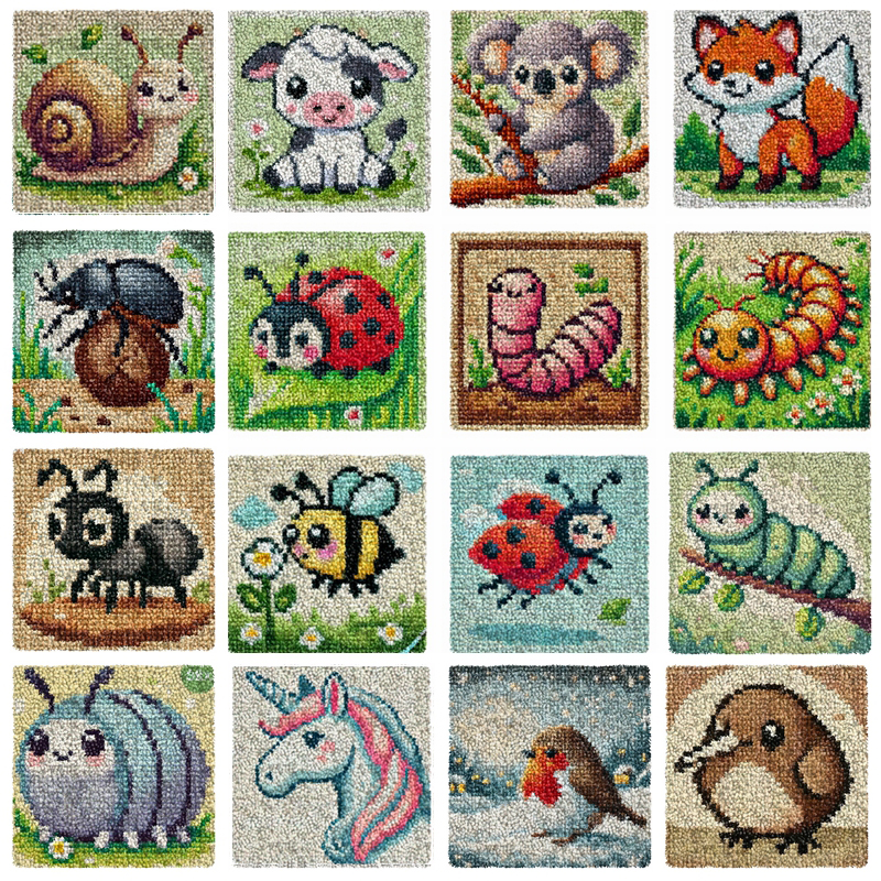 Cute Animals Embroidery Latch  - Printed Embroidery Kit review and price