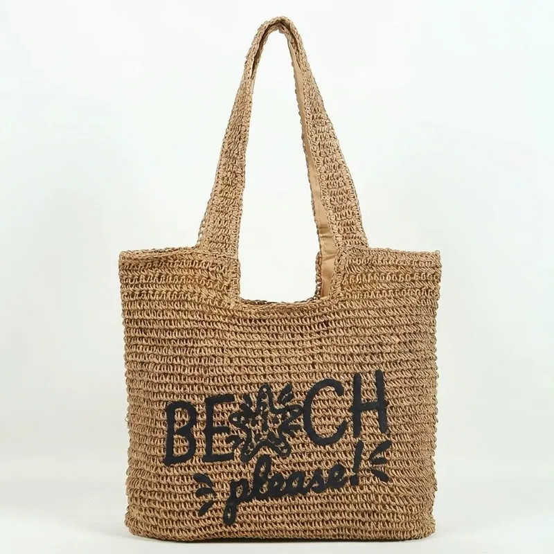 Women's handwoven straw tote b - Embroidery Bag review and price