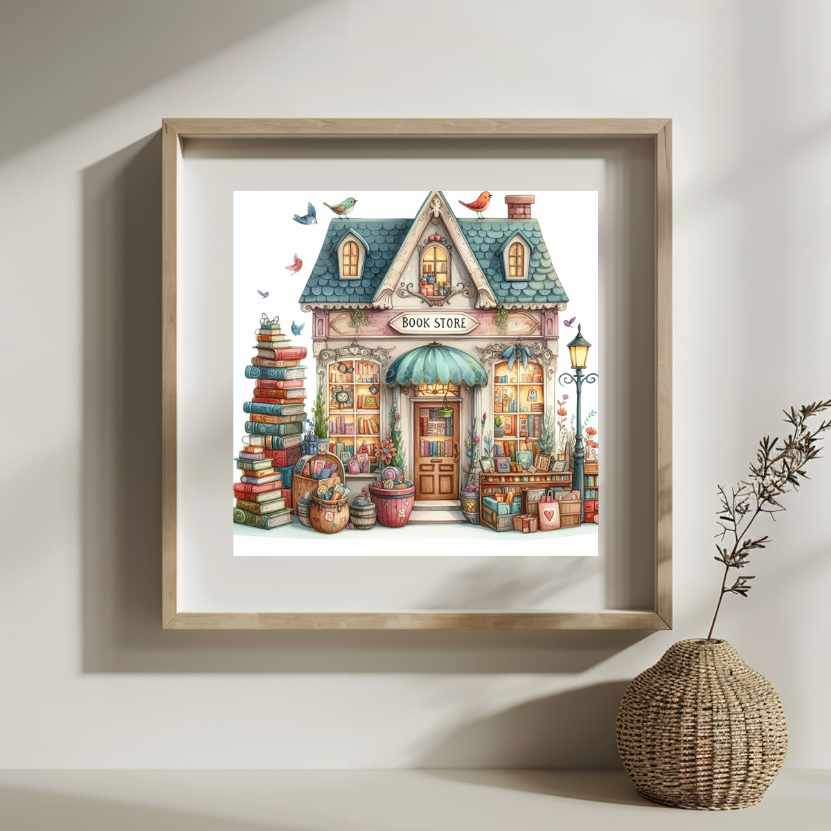Small Bookstore 30X30CM/11.8in - Embroidery Artist review and price