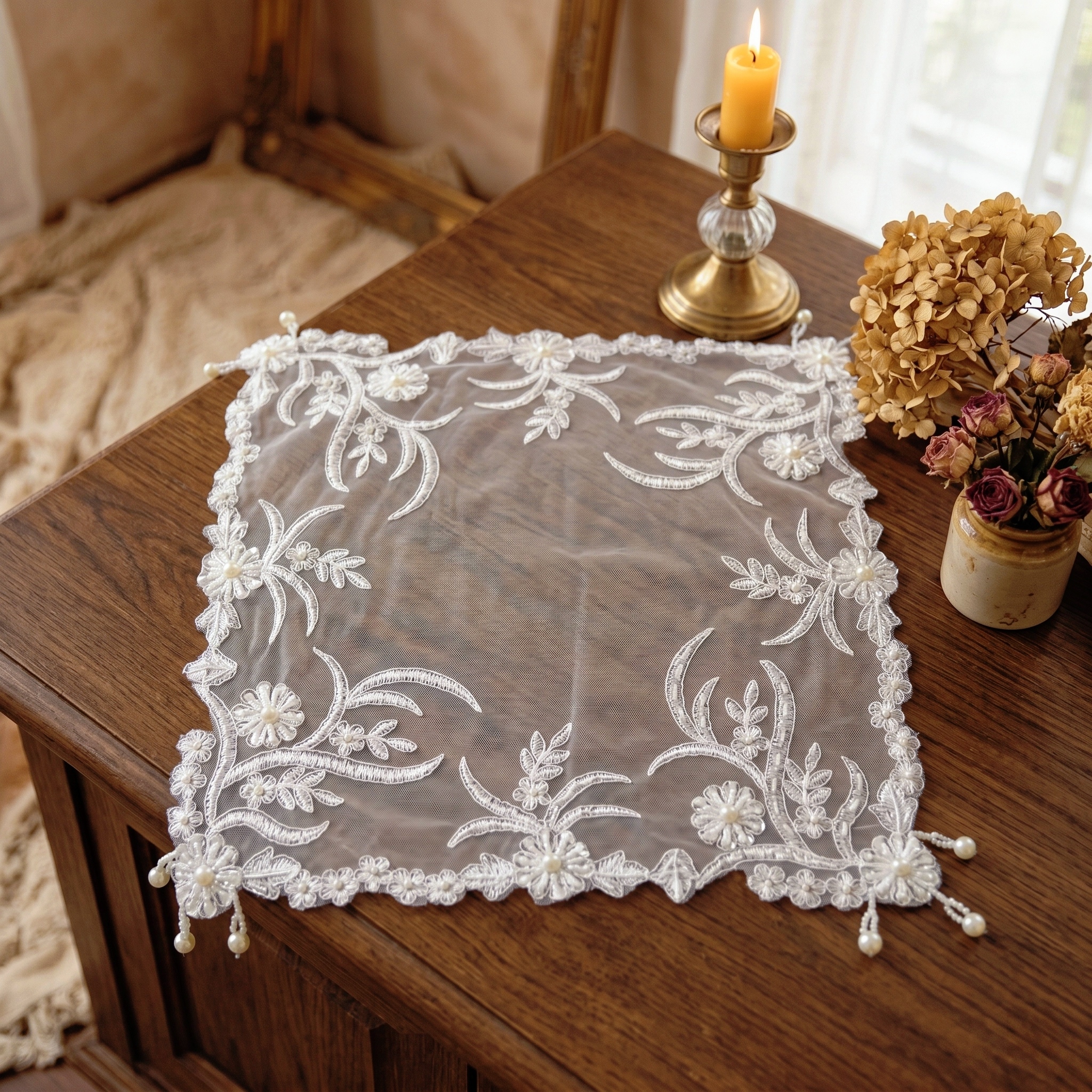 Set Of 4pcs Elegant Embroidery - Embroidery Cloth review and price
