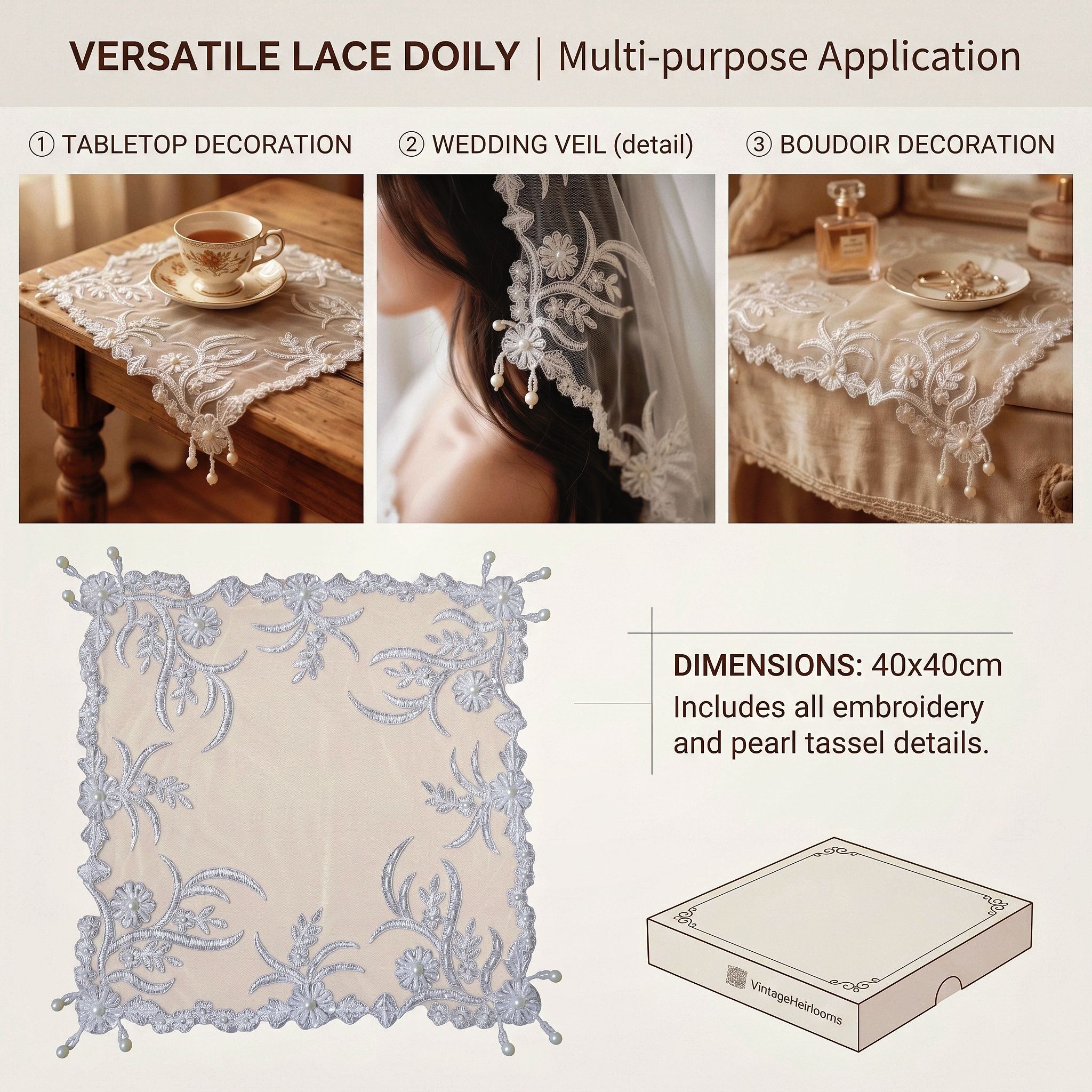 Set Of 4pcs Elegant Embroidery - Embroidery Cloth review and price