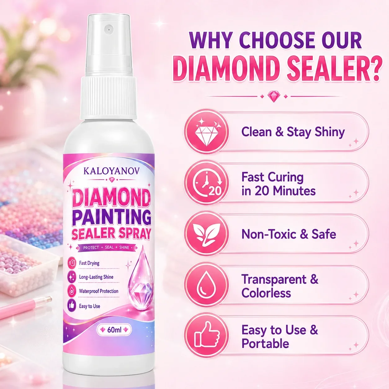 5D Diamond Painting Sealer Spr - Embroidery Kit Starter review and price