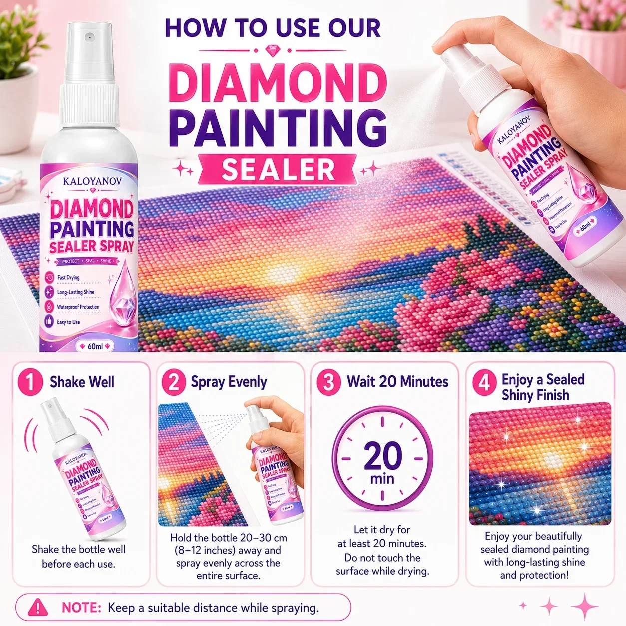 5D Diamond Painting Sealer Spr - Embroidery Kit Starter review and price