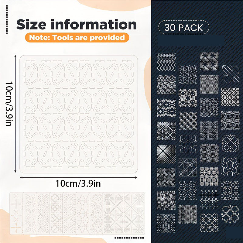 30Pcs Embroidery Templates DIY - Embroidery And Quilting review and price