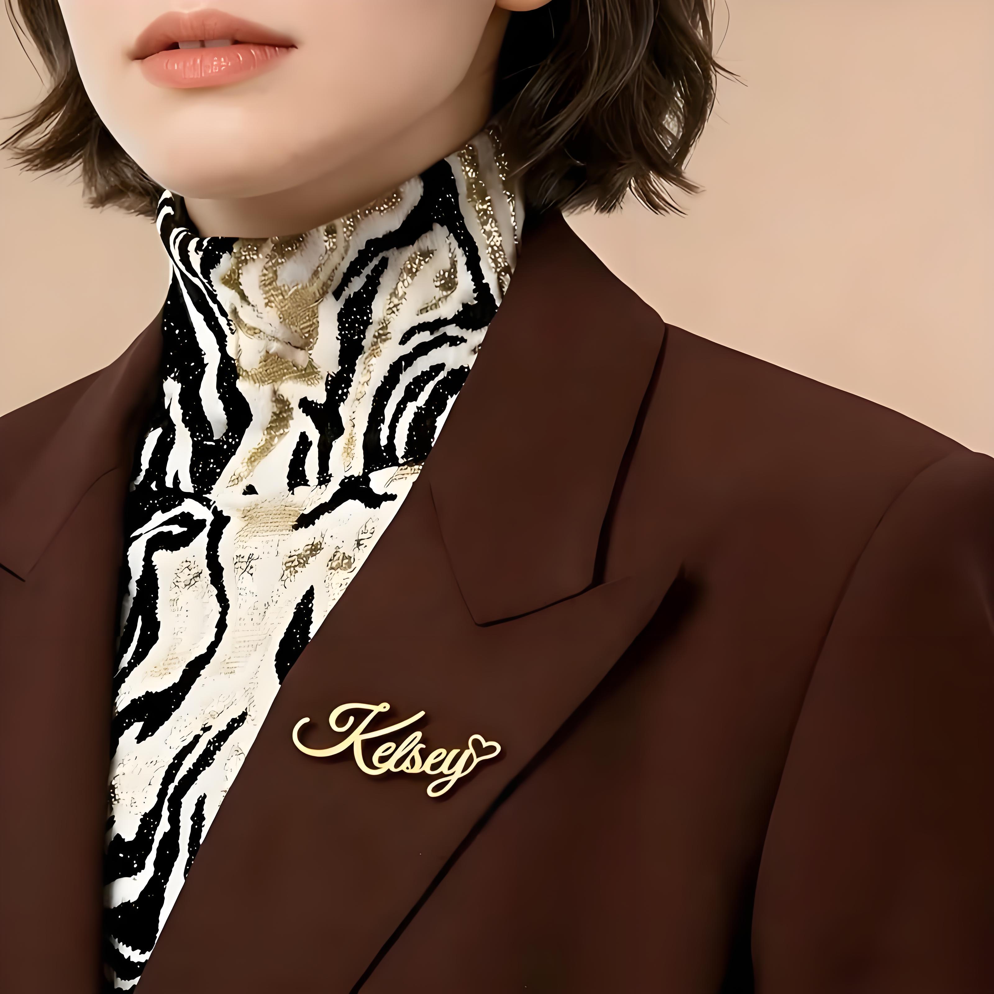 Custom Cursive Name Lapel Pin  - Embroidery Name review and price
