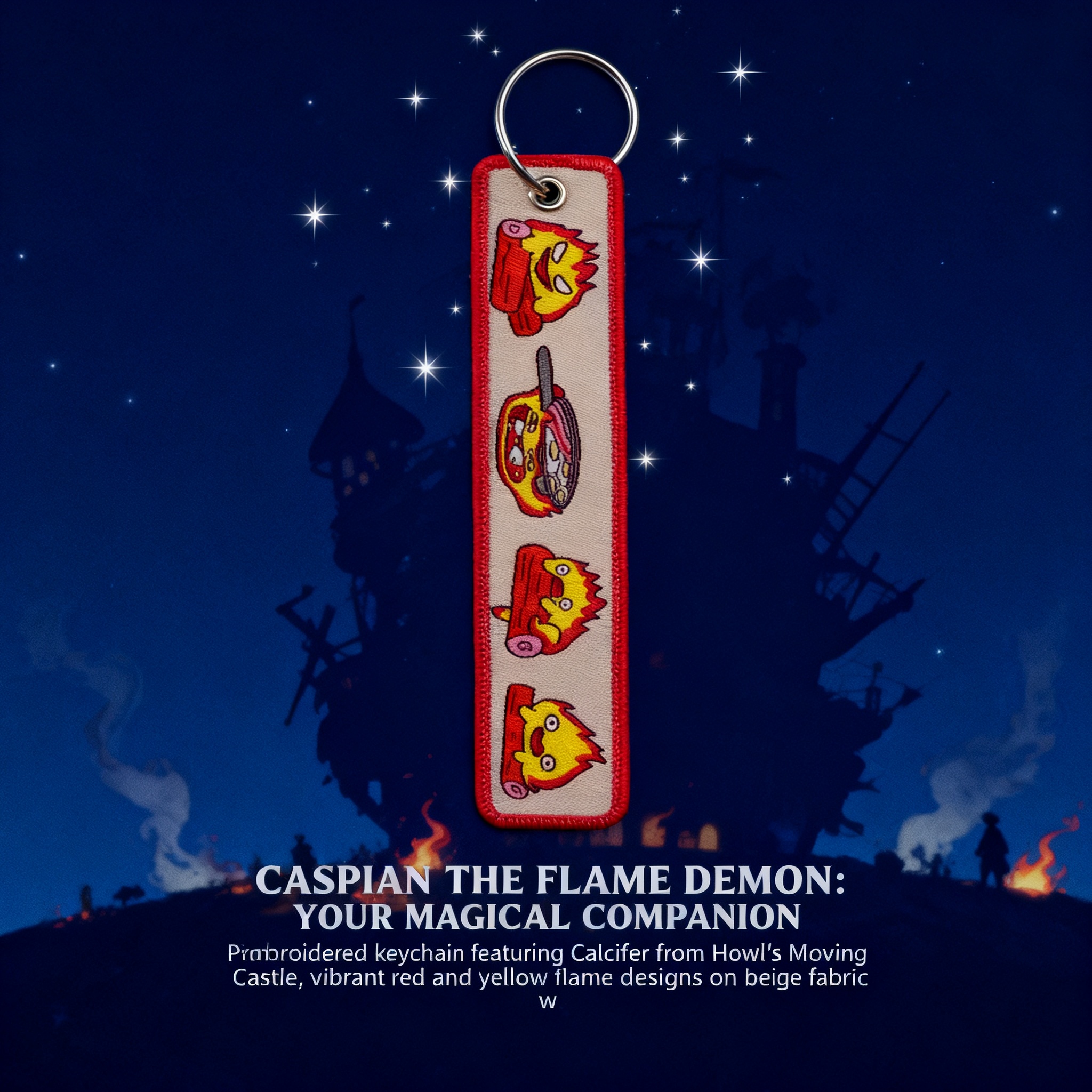 Anime Fire Embroidery Key Fobs - Embroidery Bag review and price