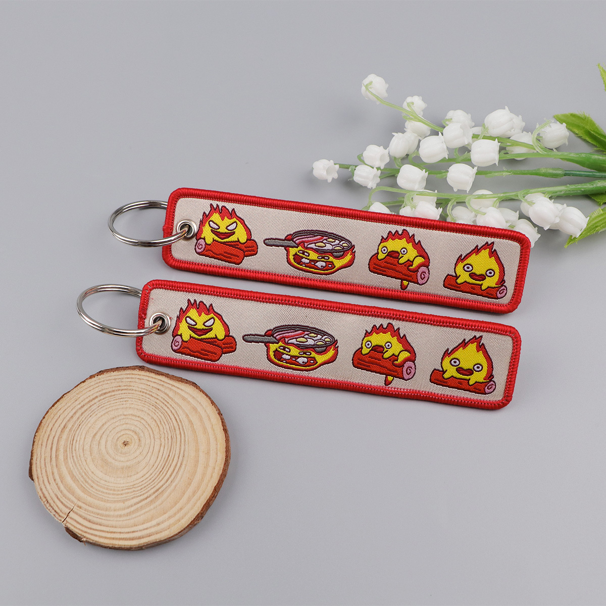 Anime Fire Embroidery Key Fobs - Embroidery Bag review and price