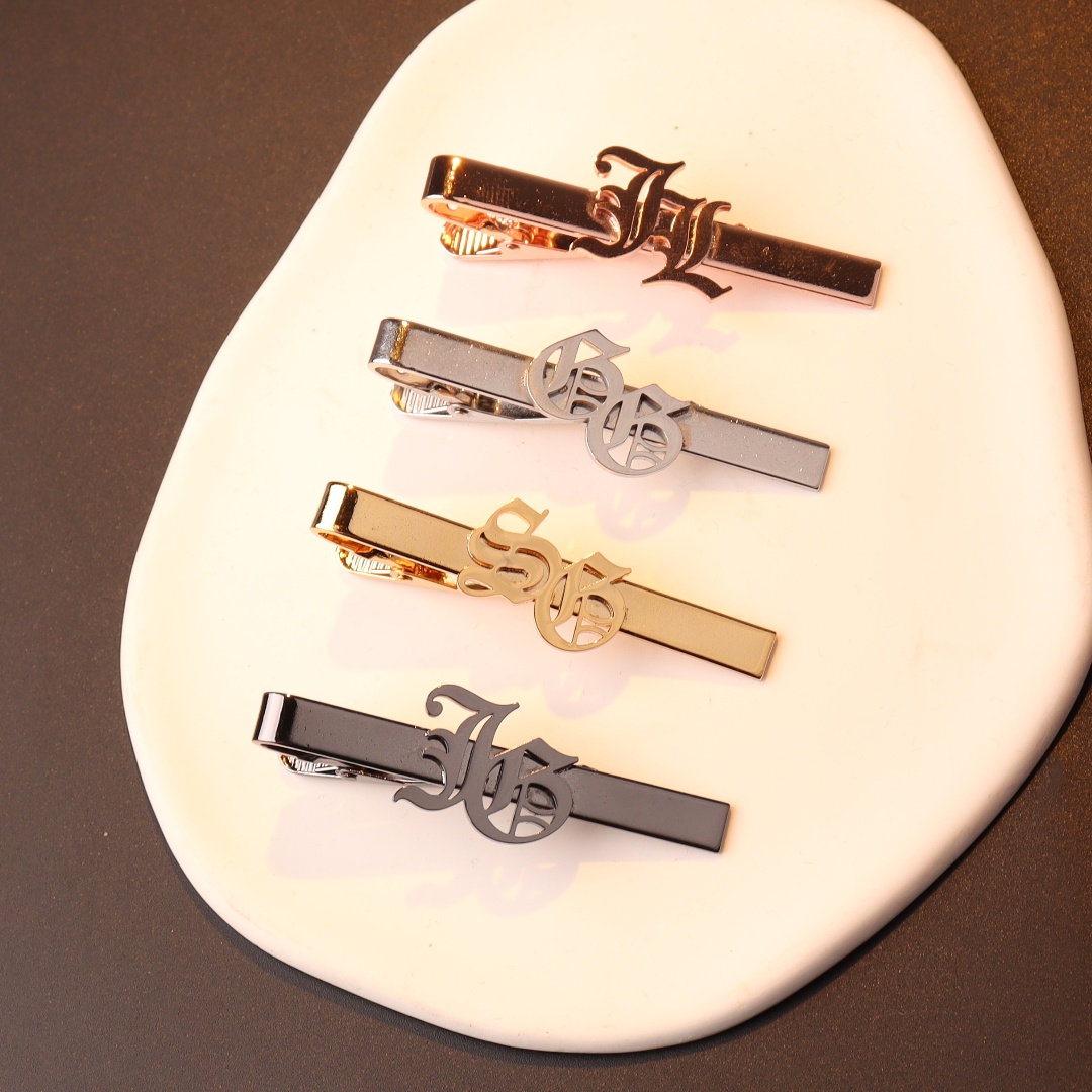 Custom Name Initials Tie Clip  - Embroidery Name review and price