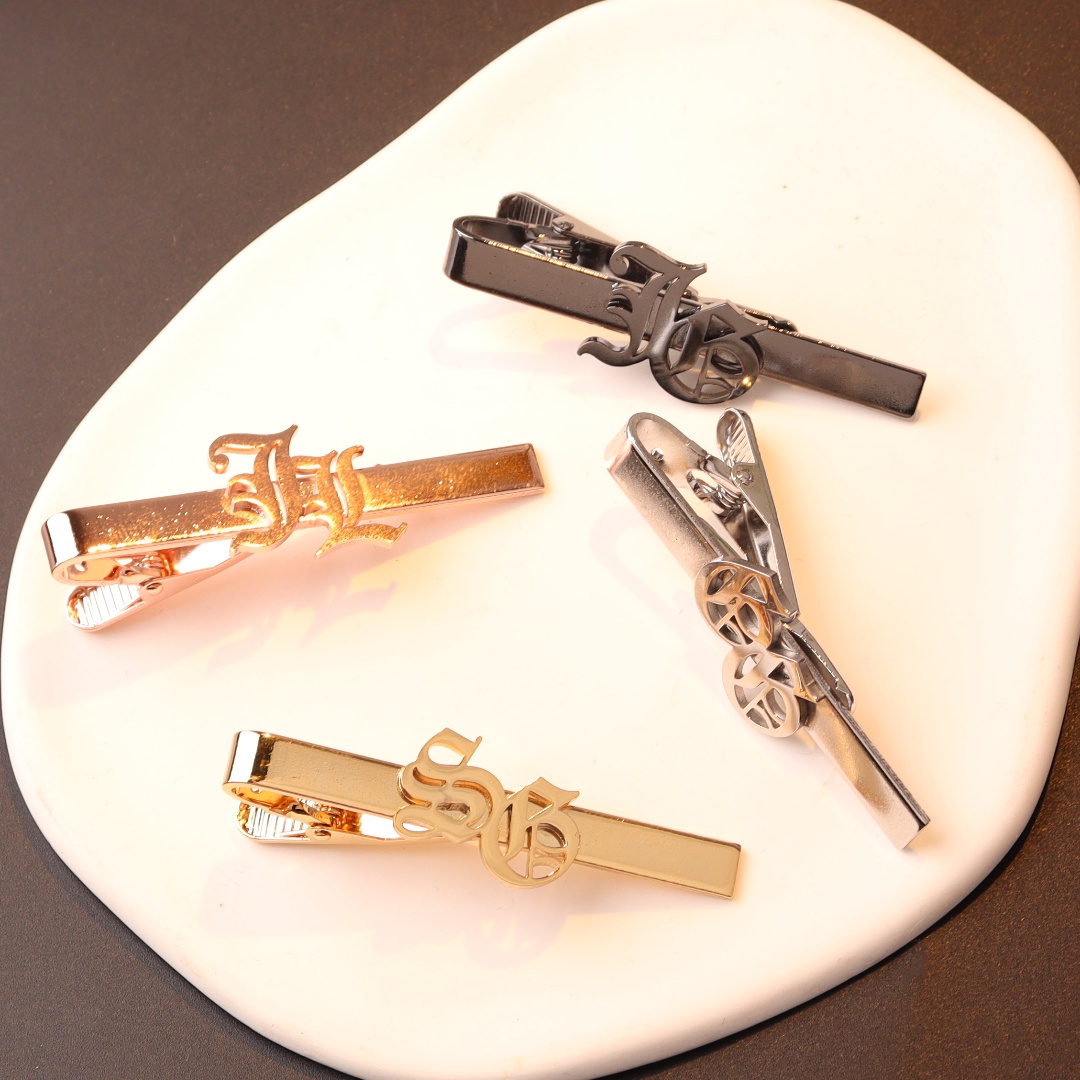Custom Name Initials Tie Clip  - Embroidery Name review and price