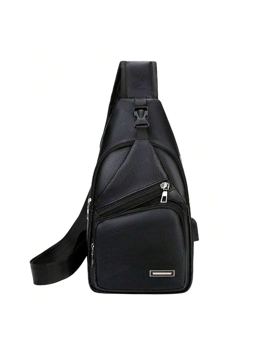 Mens Sling Bag With USB Port,  - Embroidery Bag review and price