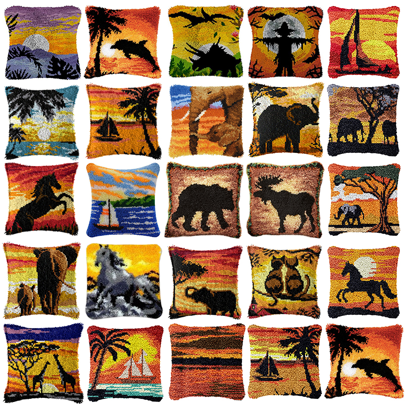 Elephant Horse Animal Latch Ho - Printed Embroidery Kit review and price