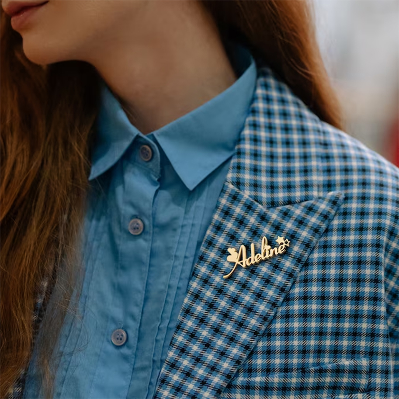 New Custom Name Brooch Letters - Embroidery Name review and price