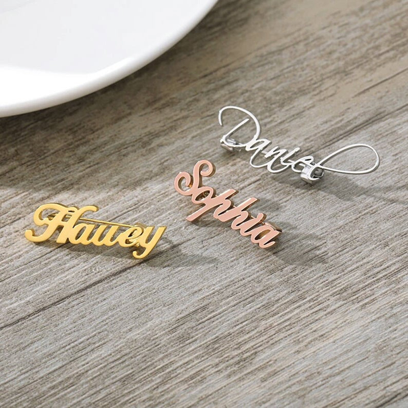 New Custom Name Brooch Letters - Embroidery Name review and price