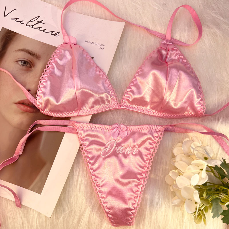 Custom Name Thongs Triangle Br - Embroidery Name review and price