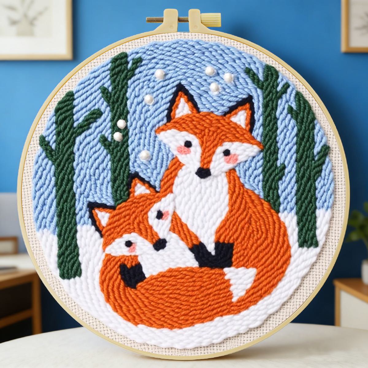 20X20CM/7.87inch Animal - Fox  - Printed Embroidery Kit review and price