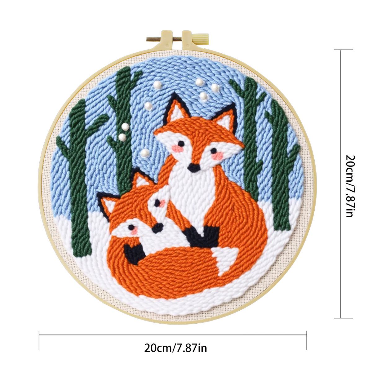 20X20CM/7.87inch Animal - Fox  - Printed Embroidery Kit review and price