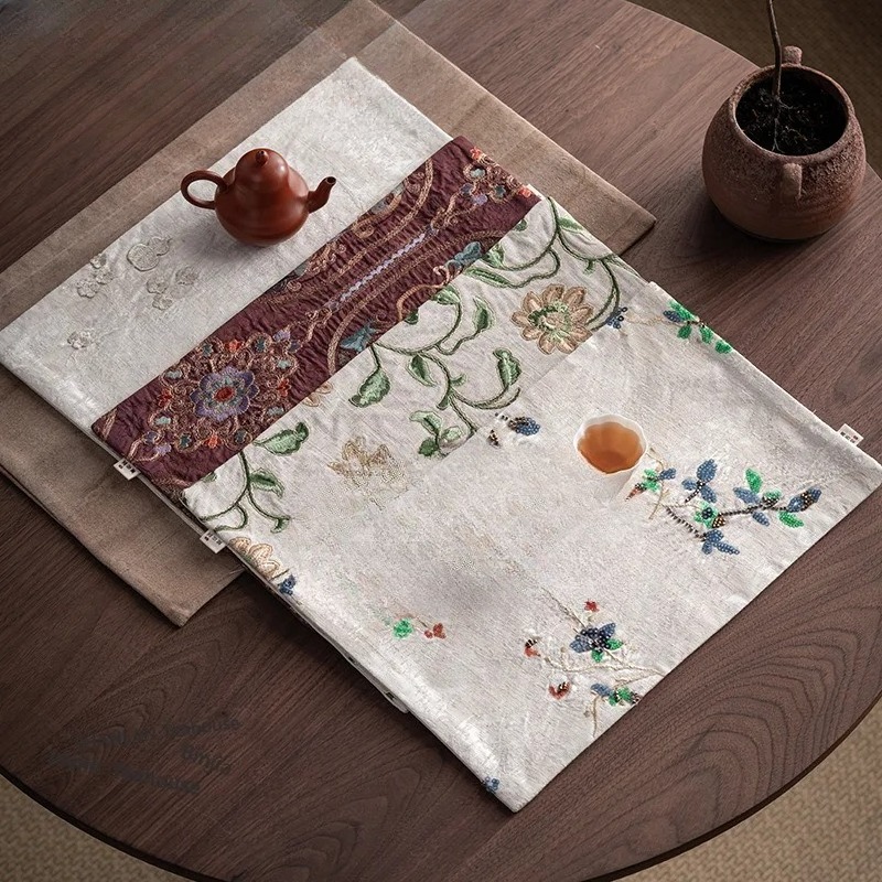 Brocade Embroidery Fabrics Tea - Embroidery Cloth review and price