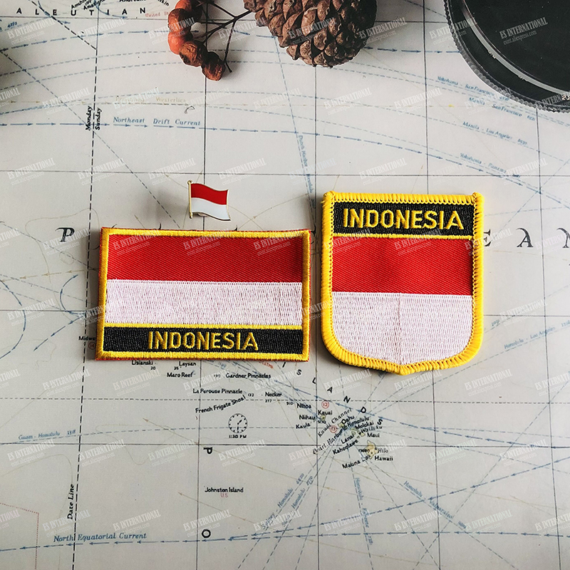 INDONESIA National Flag Embroi - Embroidery In Indonesia review and price