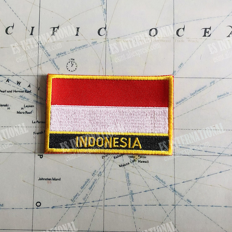 INDONESIA National Flag Embroi - Embroidery In Indonesia review and price