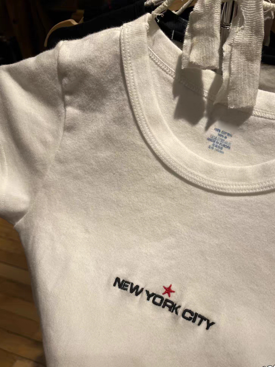 New York Letter Embroidery Whi - Embroidery York review and price